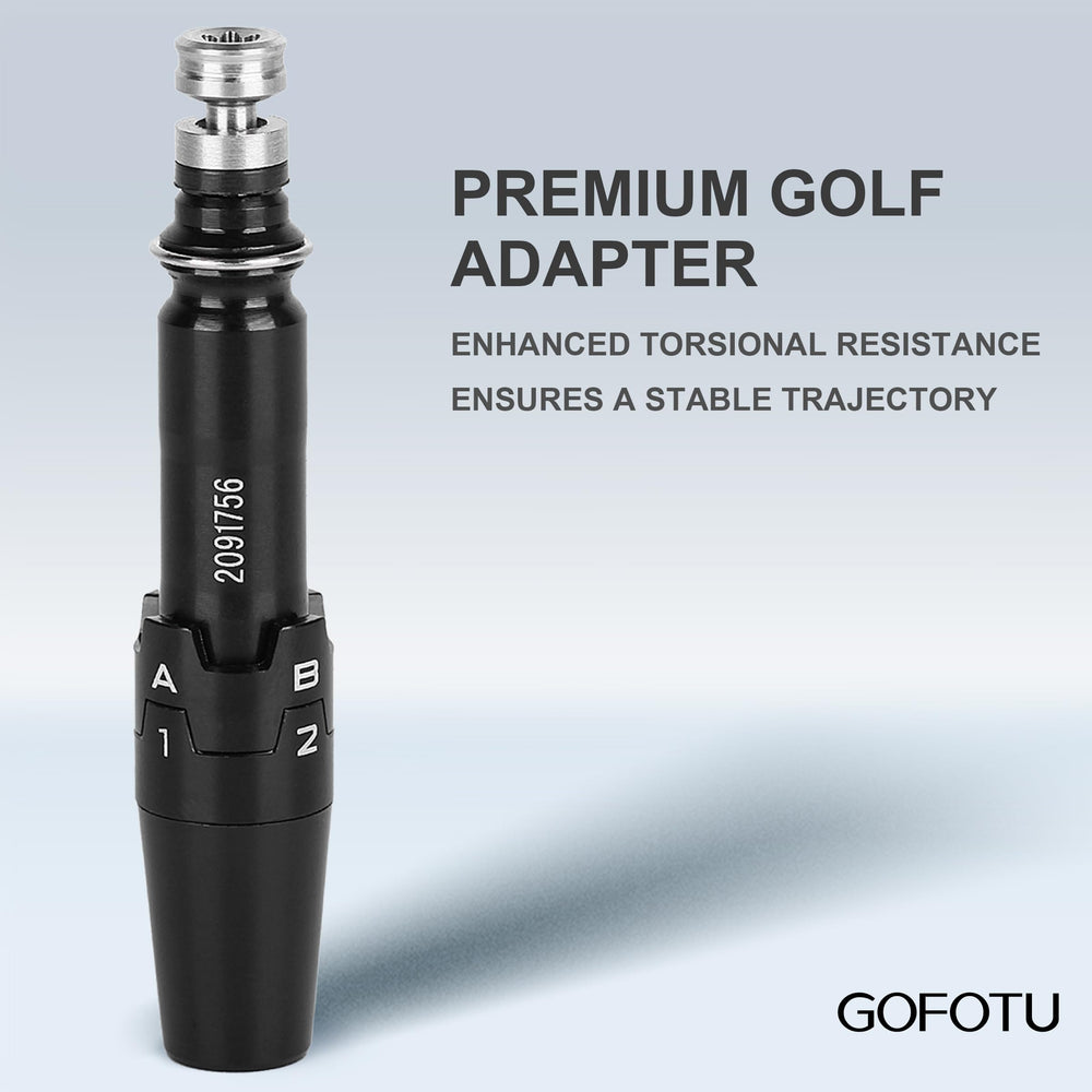 Gofotu adapter installed in a driver head demonstrating secure fit and adjustable club compatibility