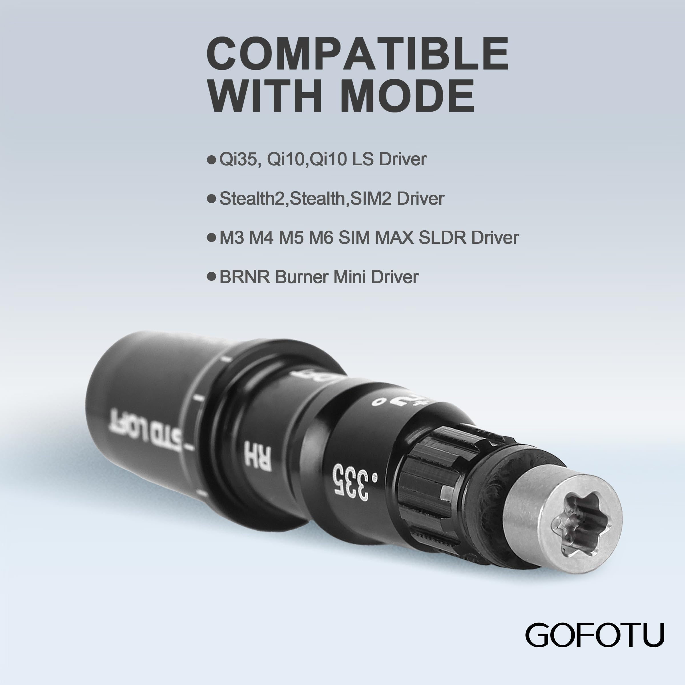 Gofotu adapter installed in TaylorMade head illustrating correct fit and stable club assembly