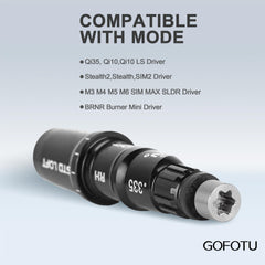 Gofotu adapter installed in TaylorMade head illustrating correct fit and stable club assembly