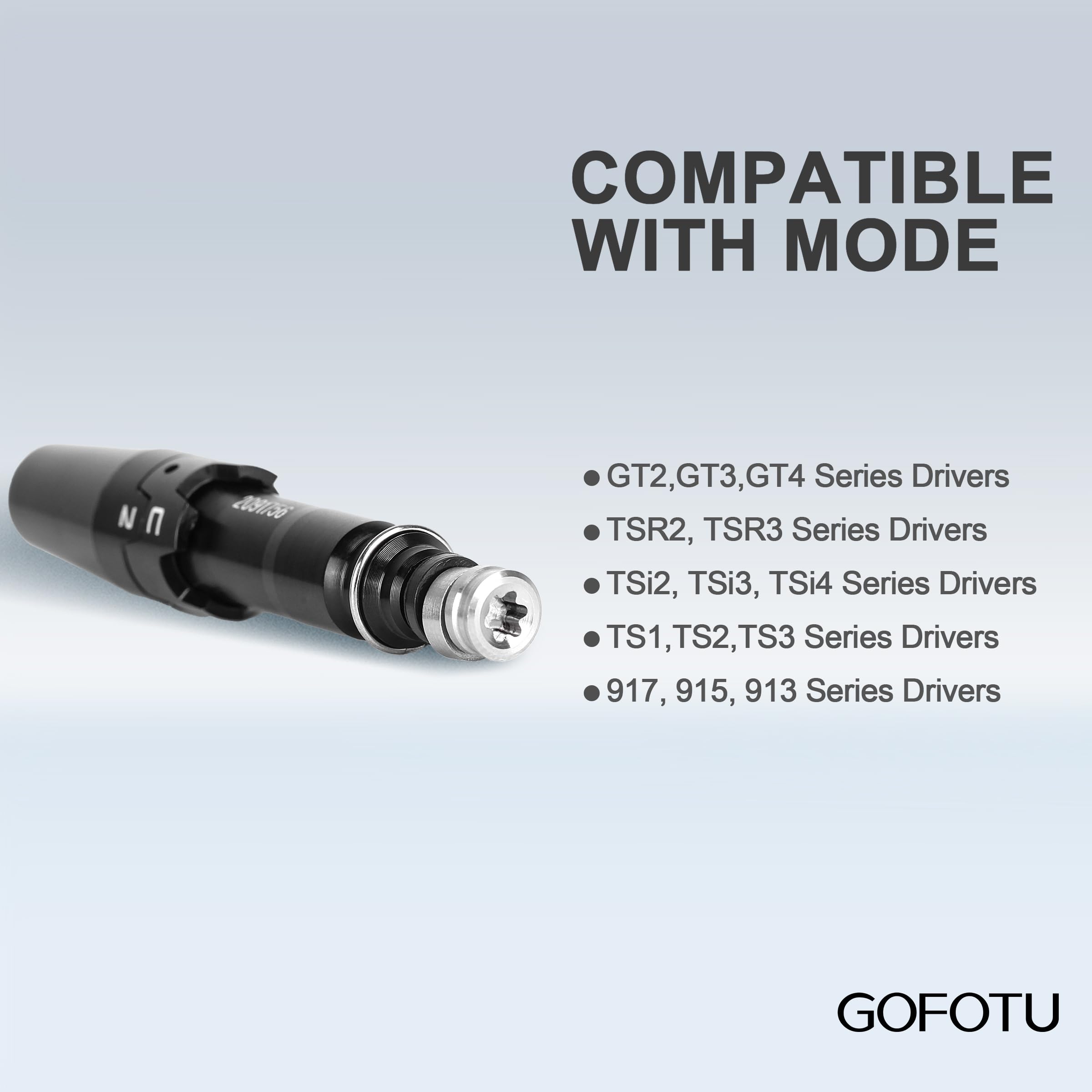 Gofotu side view with screw and washer visible to show all included hardware for assembly