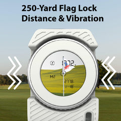 Gogogo Sport Vpro held in hand demonstrating lightweight carry benefit on course