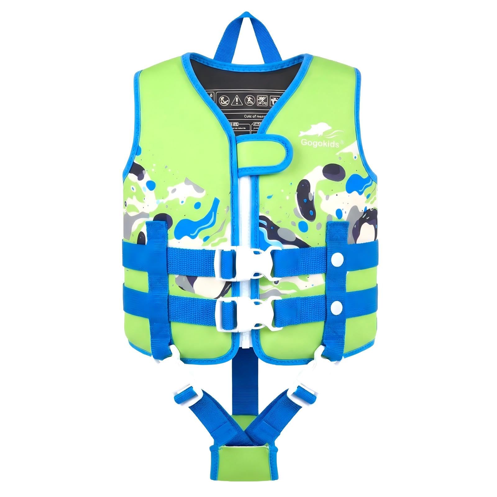 Gogokids vest next to toy to display size and fit for age guidance