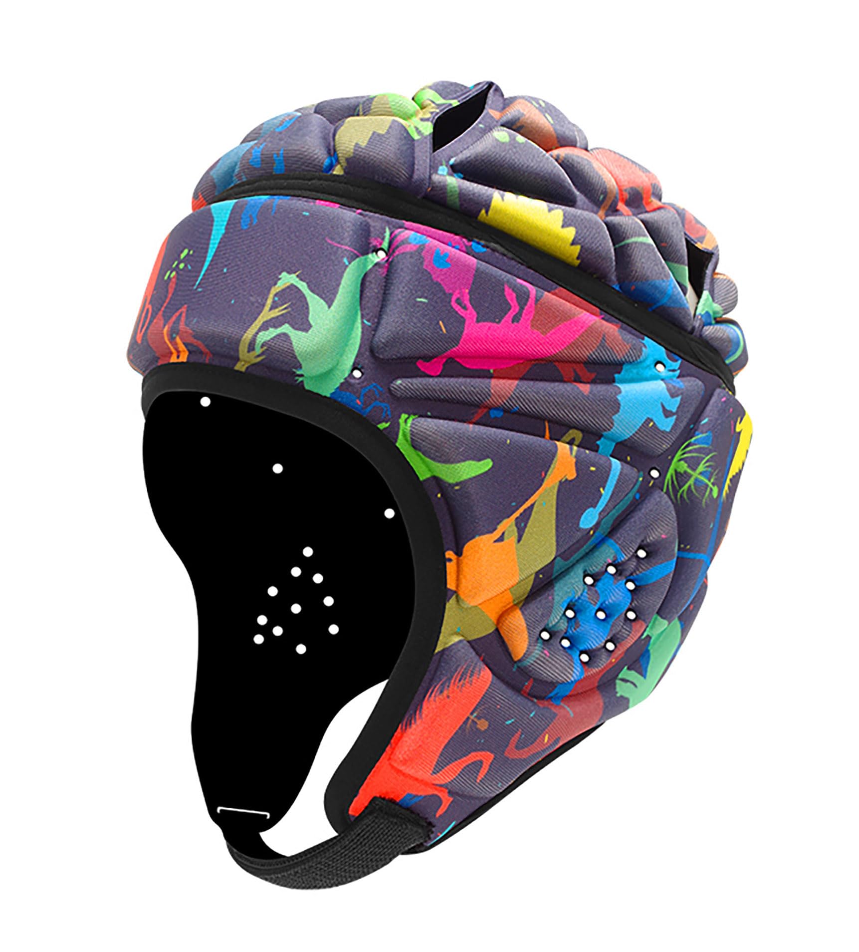 GOHASPW front view of printed soft-shell headgear showing full coverage and comfort
