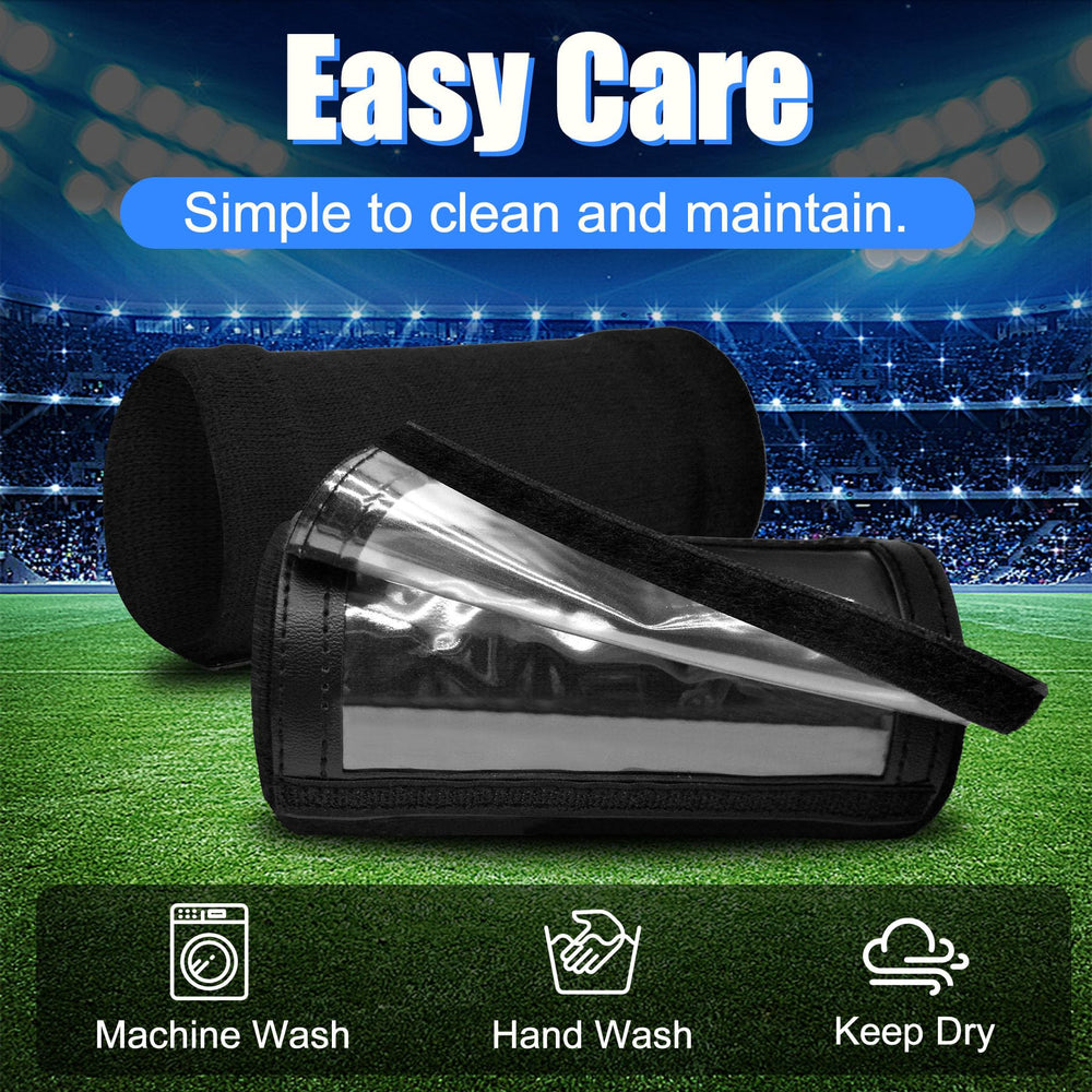 GoldenXin wristband used with coach on sidelines demonstrating game-ready organization benefit