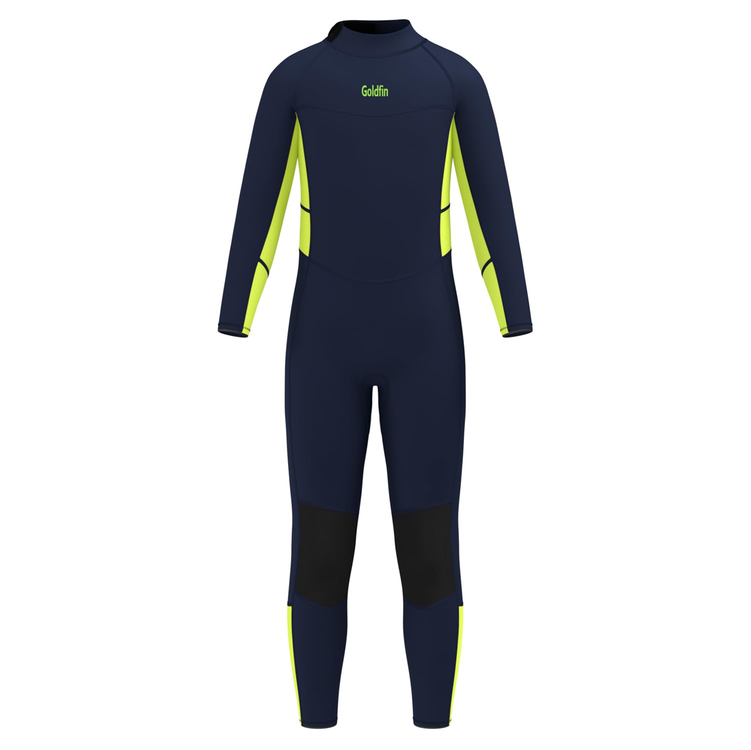 GoldFin wetsuit on child at beach showing protection during play