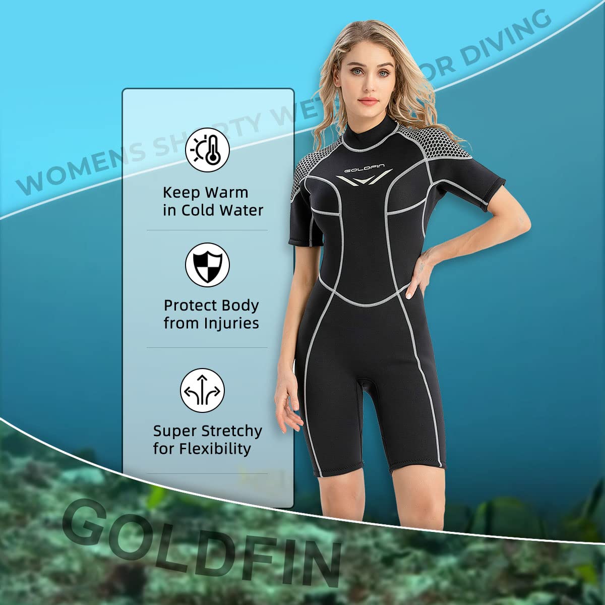 GoldFin size scale and label helping correct sizing and fit selection