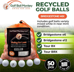 Golf Ball Monkey close-up of Bridgestone ball scuffs showing continued playability