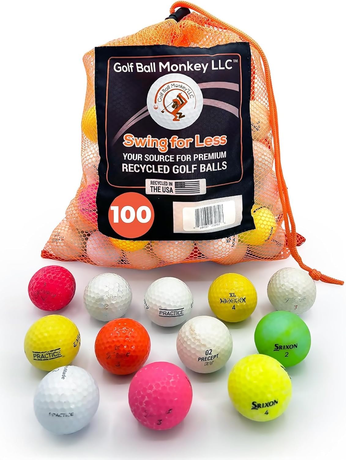 Golf Ball Monkey front packaging showing quantity and value for practice