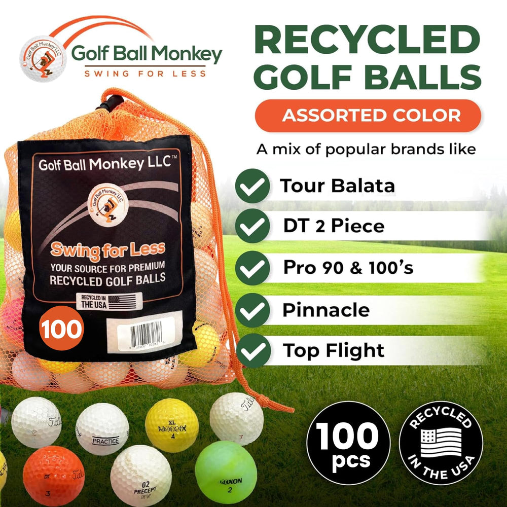Golf Ball Monkey mesh bag included for easy storage and transport