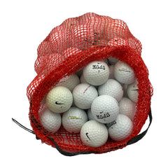 Golf Ball Planet Nike mesh bag front view showing 72 balls and easy carry convenience