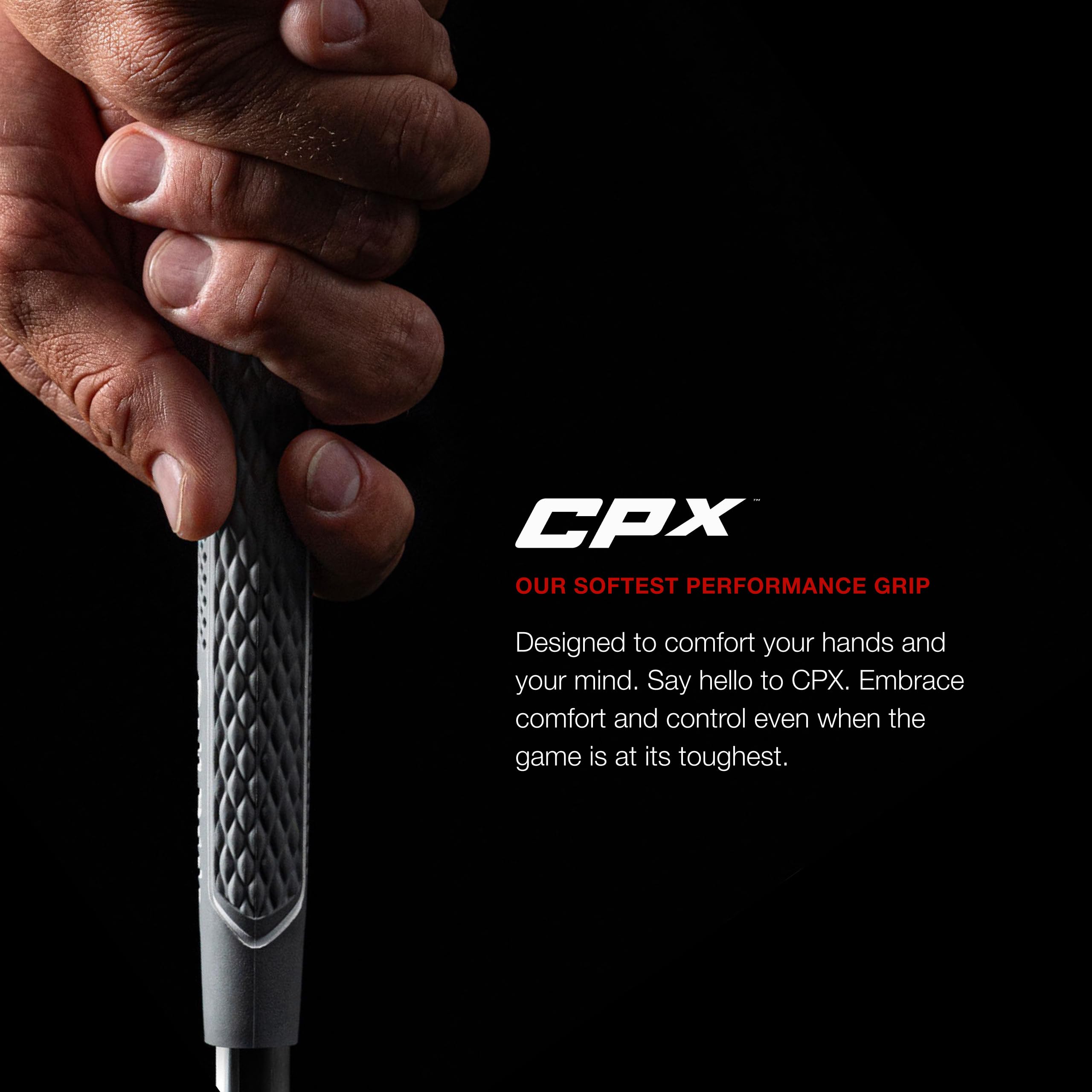 Golf Pride CPX close-up of EXO diamond-quilt texture for better hand traction