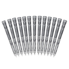 Golf Pride grip front packaging showing 13-pack and color, secure selection benefit
