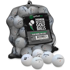 GolfBall Nut mesh bag filled with 48 playable balls for easy transport