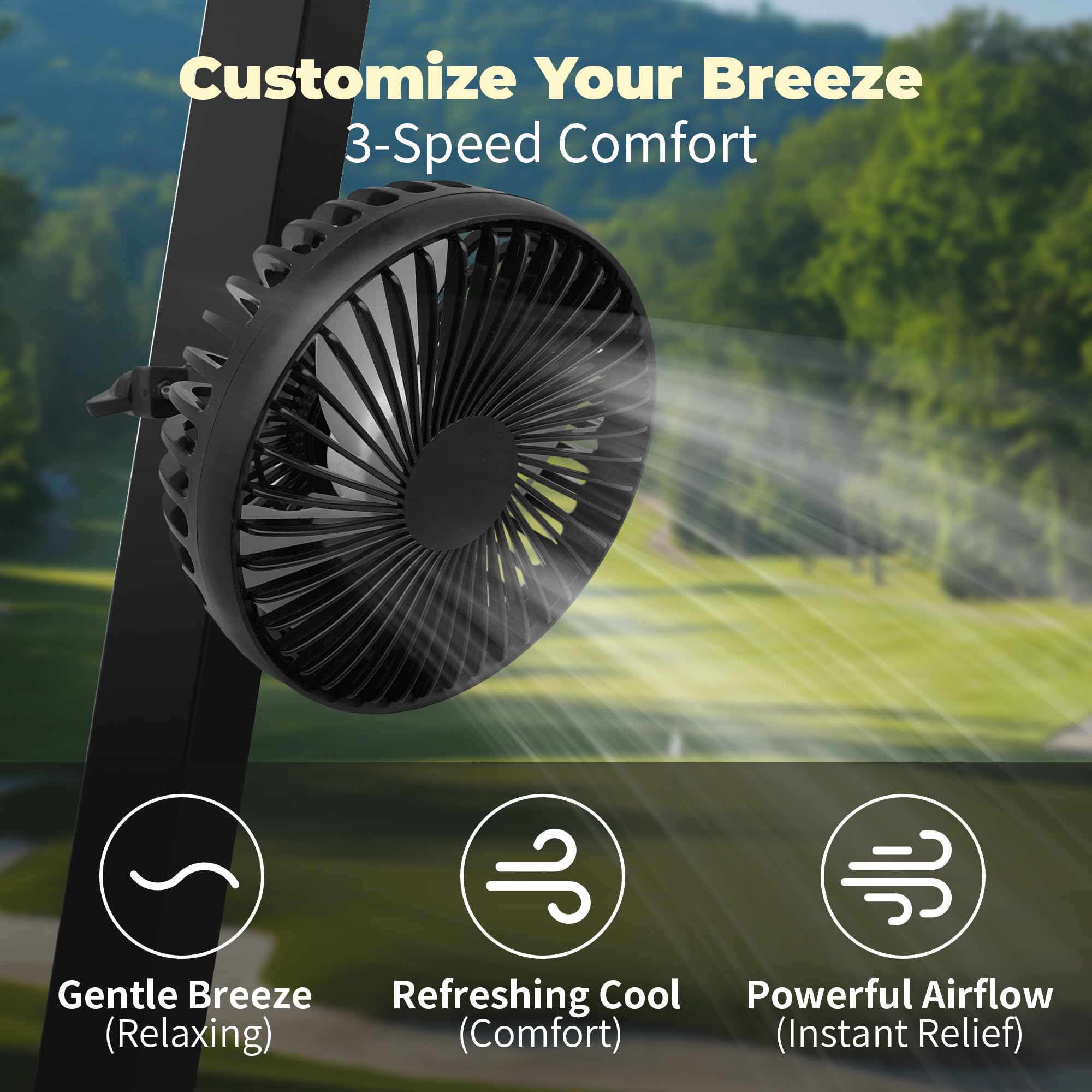 GOLFCOZER close-up of brushless motor and blades demonstrating durability