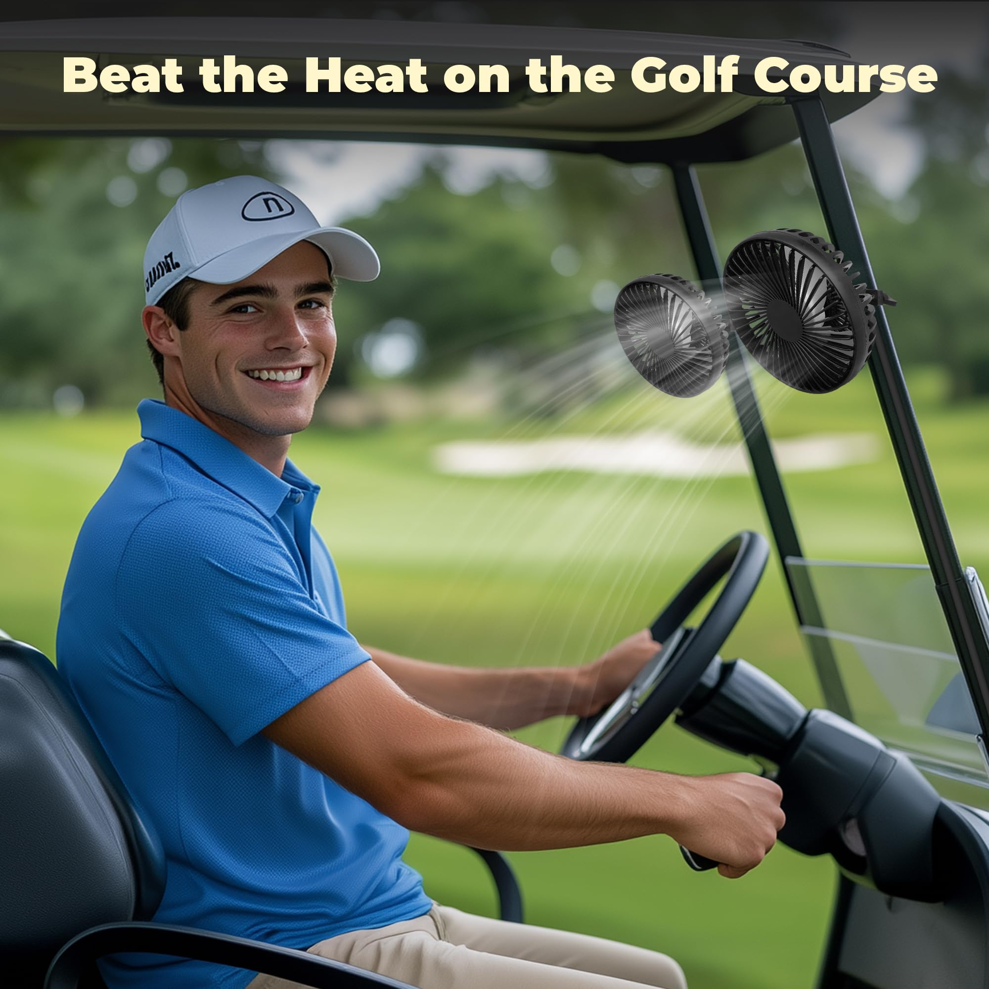 GOLFCOZER beside golf glove showing compact size and easy portability