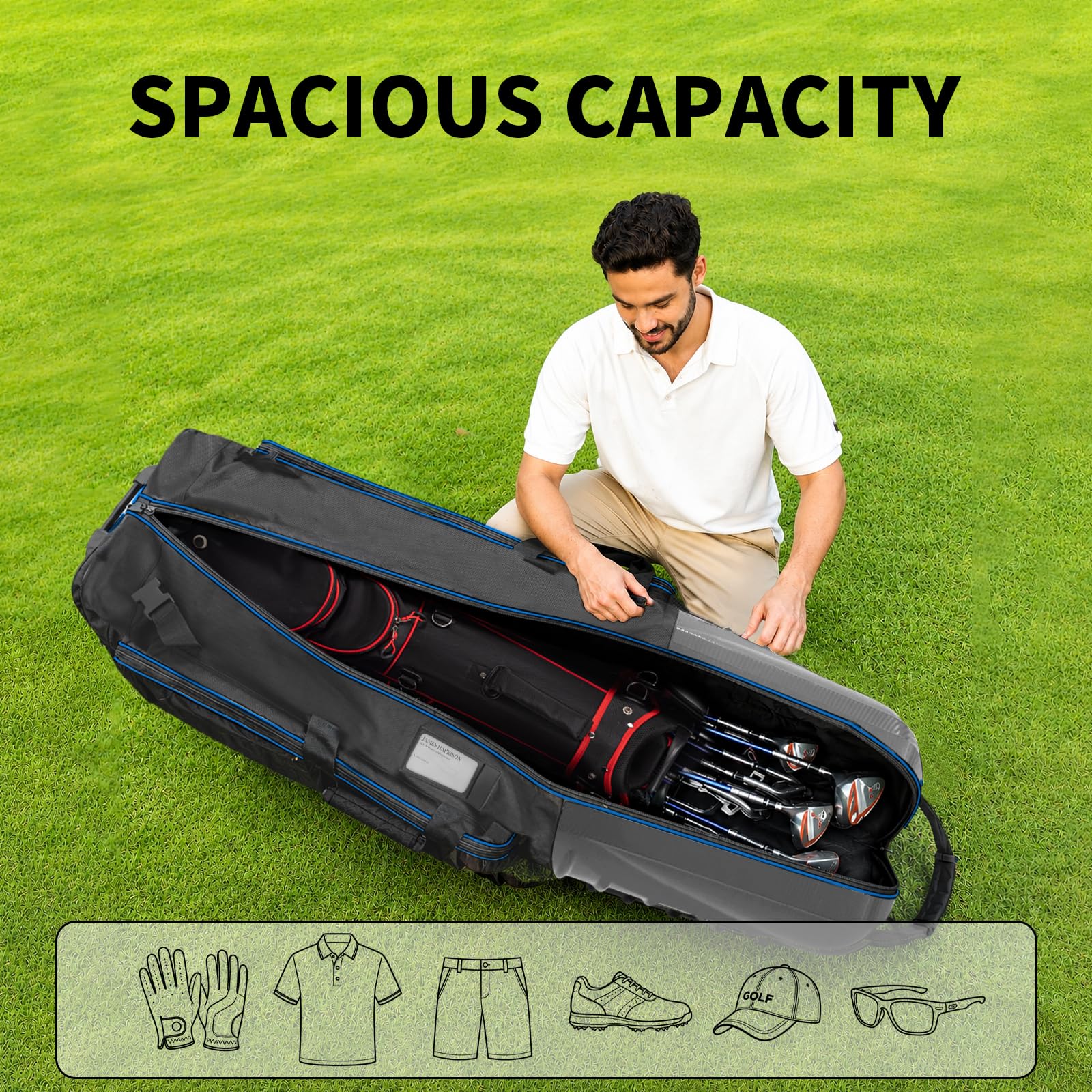 Golfimate fold-flat storage demonstration saving space at home or trunk