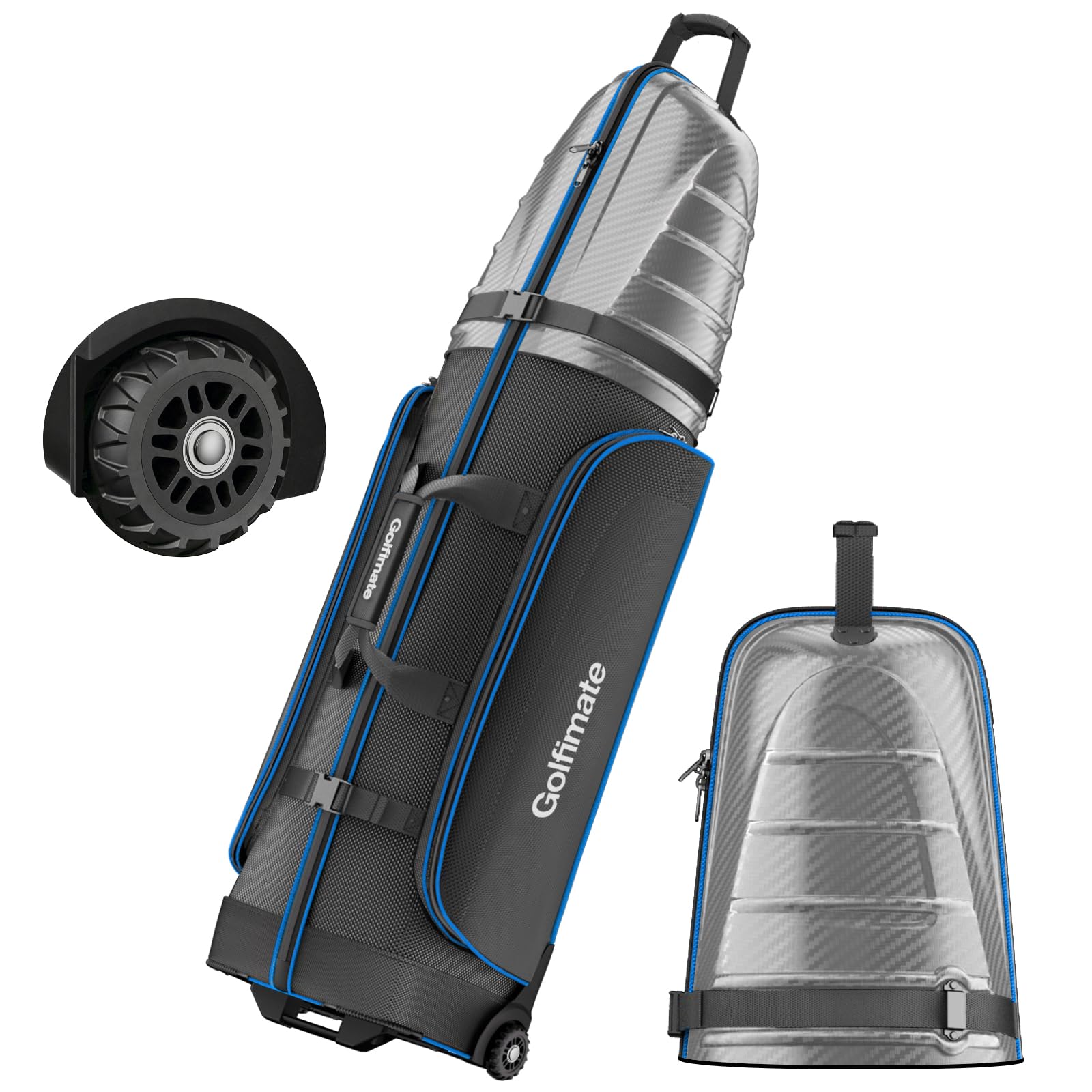Golfimate front view gray blue showing full protection and sleek design