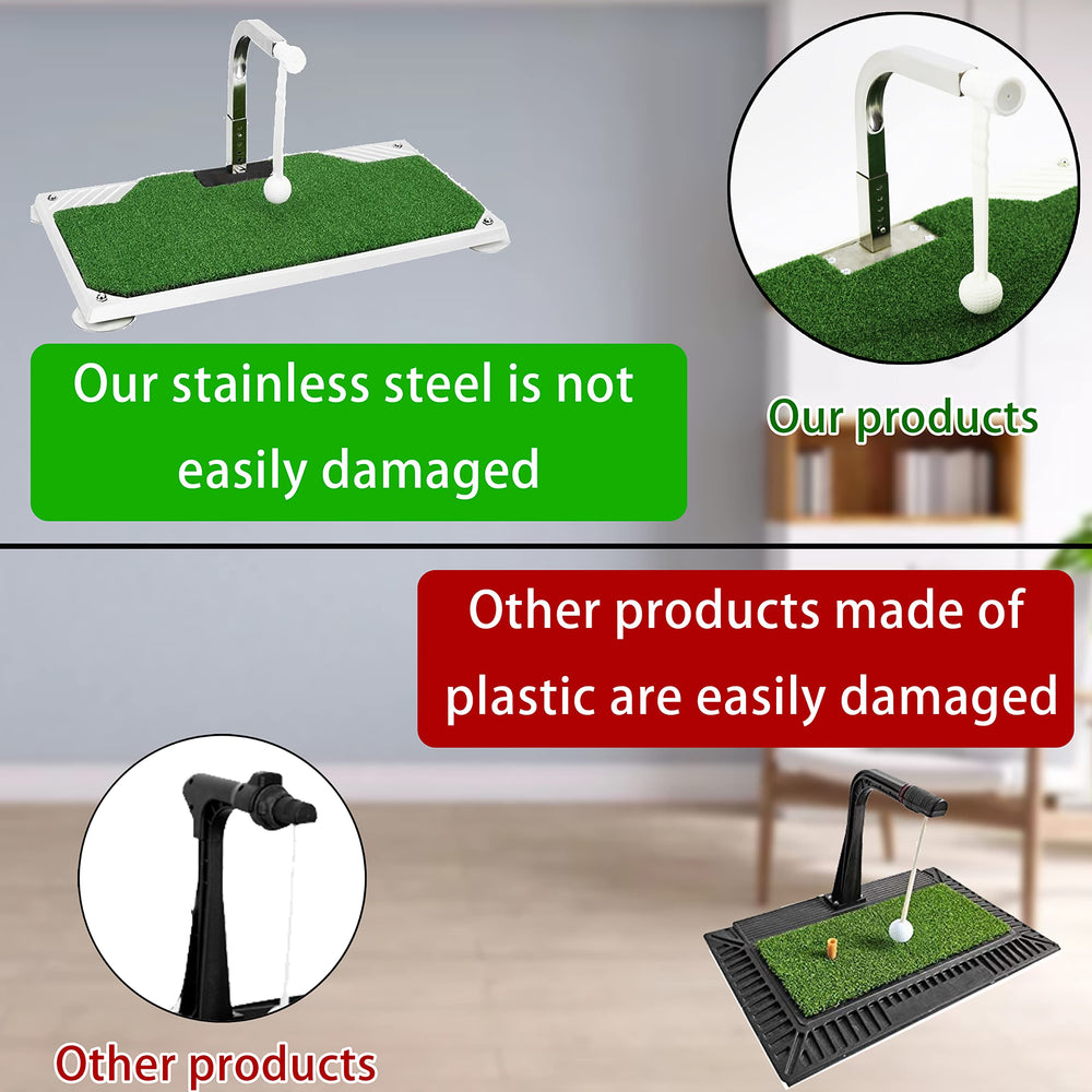 Golfupp folded mat compact storage for easy stowing and portability
