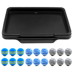 Golfupp tray front view shows organized storage and quick access