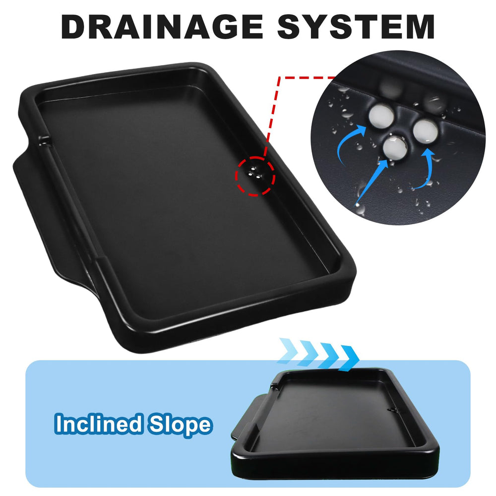 Golfupp tray next to golf club for scale and compact storage benefit