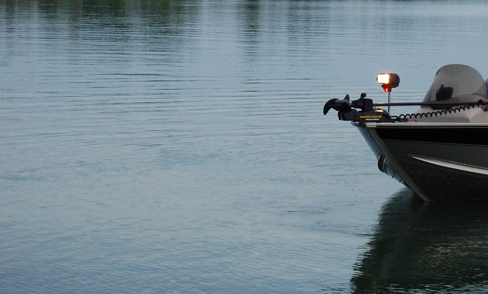 Golight Gobee bright halogen beam over water showcasing long-range visibility and focused reach