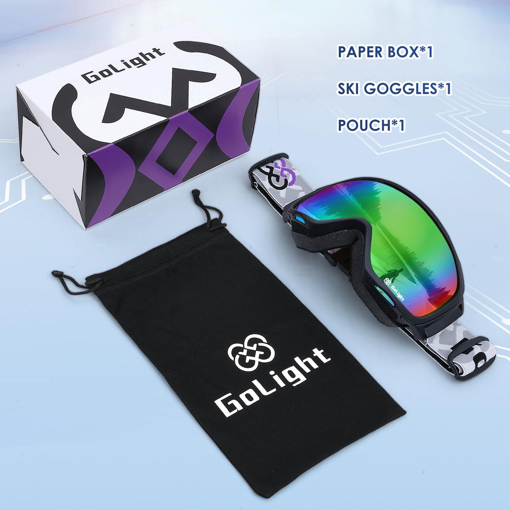 GoLight youth snowboarder wearing goggles showing stability and clear vision