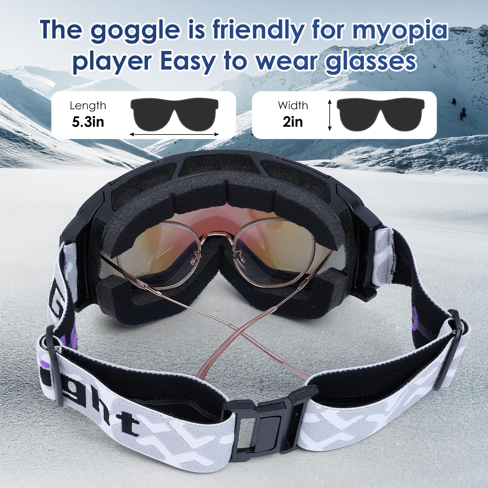 GoLight goggles over prescription glasses showing OTG fit and comfort