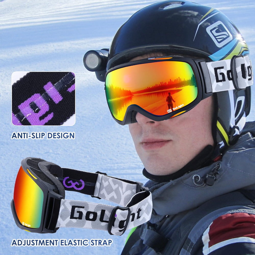 GoLight adjustable strap with silicone grip demonstrating secure helmet fit