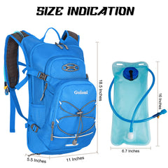 Goloni 2L PEVA water bladder close-up highlighting leak-proof design benefit