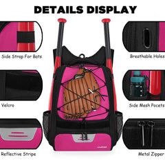 Goloni side pockets holding two bats securely for hands-free transport