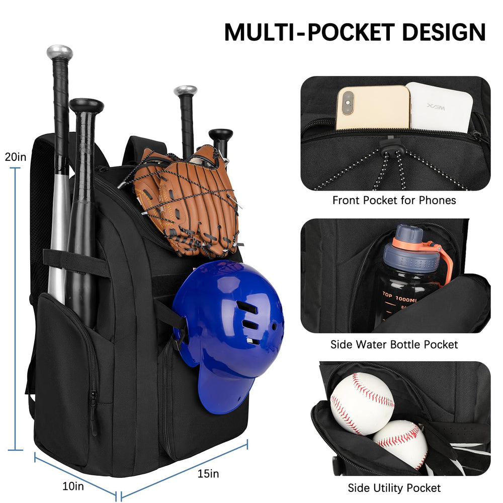 Goloni side pockets holding four bats for fast access and secure transport