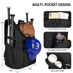 Goloni side pockets holding four bats for fast access and secure transport