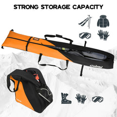 Goloni boot bag front view holding boots and accessories for organized travel