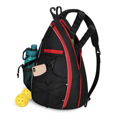 Goloni front view showing bag pockets and organized storage benefit