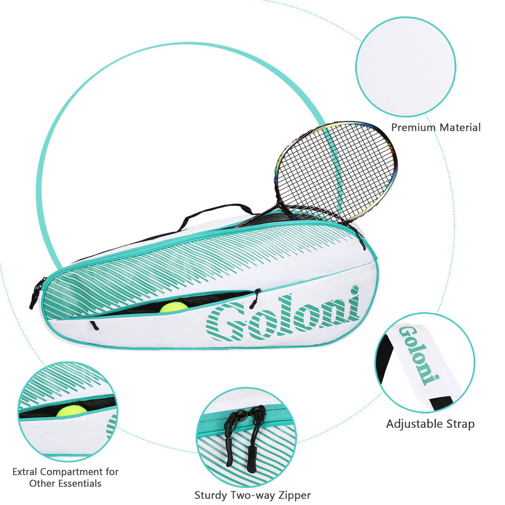 Goloni interior with rackets inside showing padded protection and organization benefit