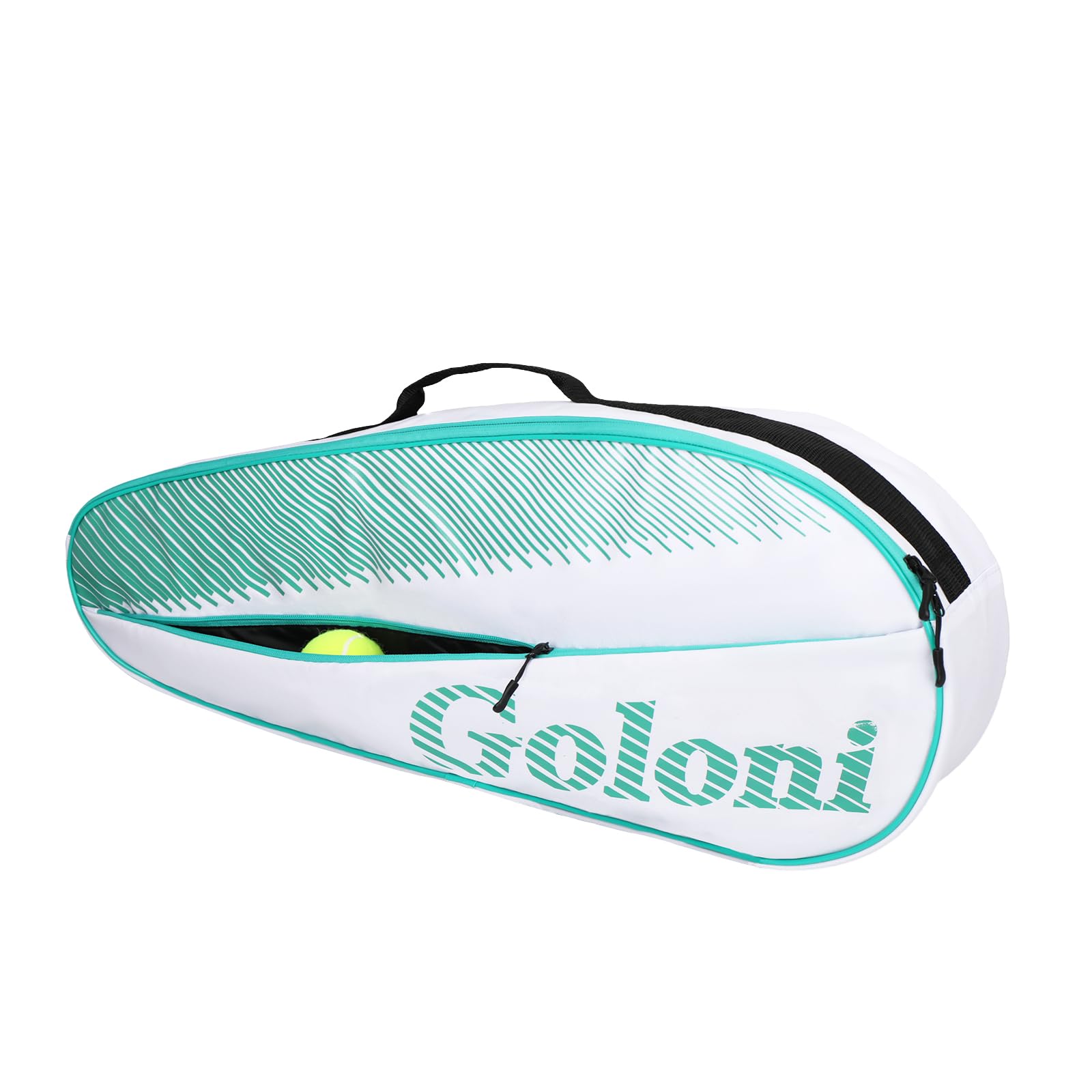 Goloni side profile with rackets inserted showing capacity and protection benefit