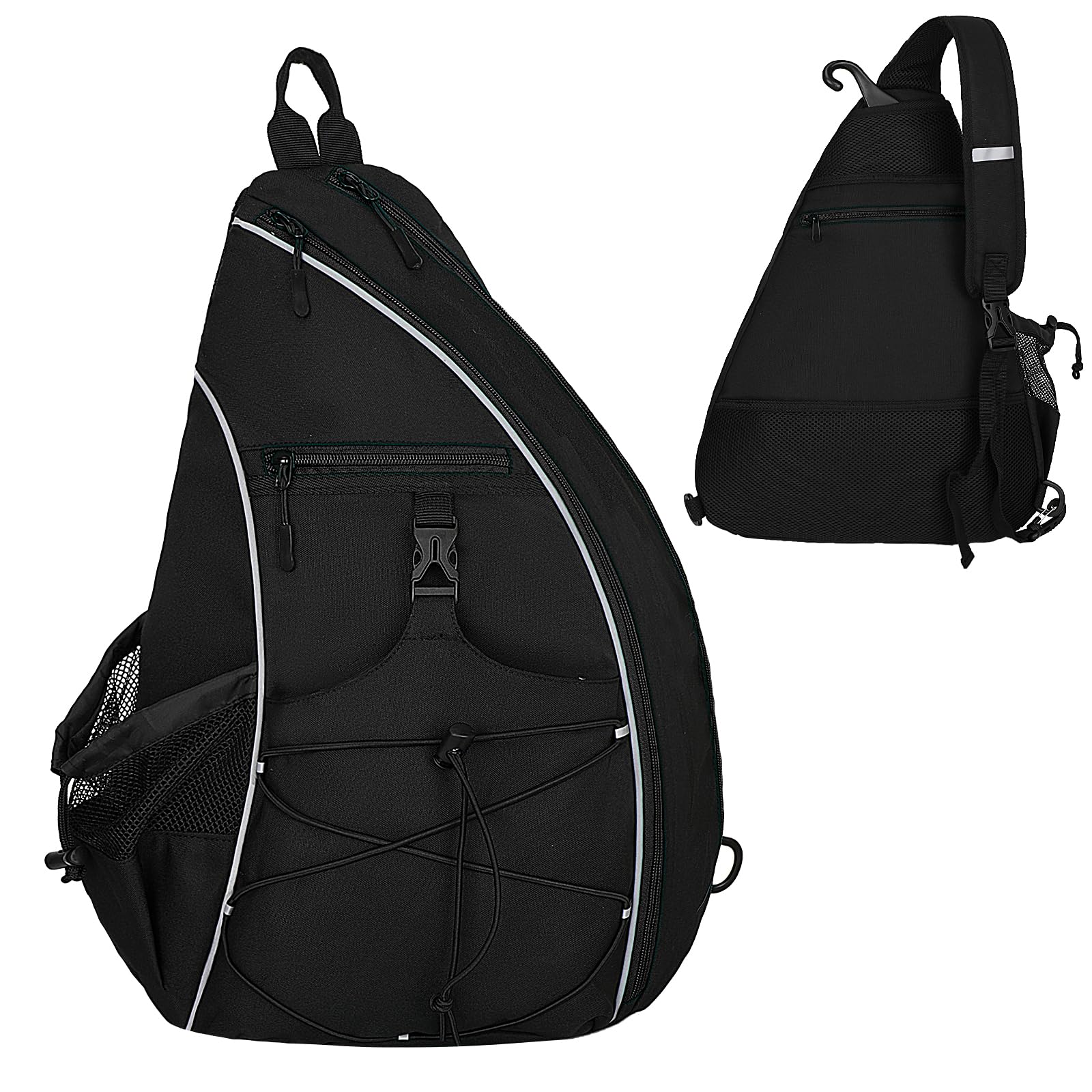 Goloni sling bag open displaying spacious main compartment for paddles and gear
