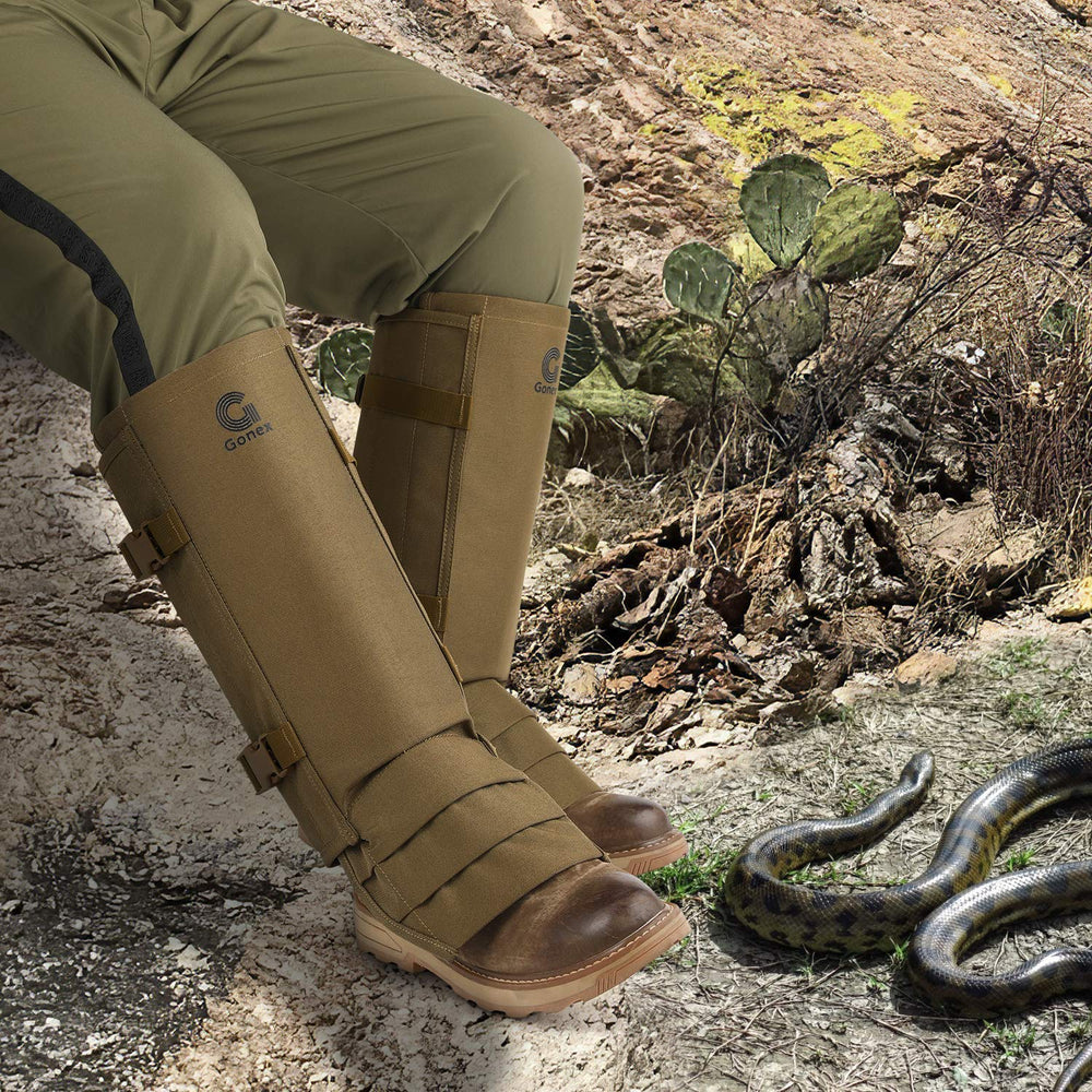 Gonex ankle area showing lower-leg coverage that protects against brush and debris