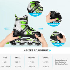 Child using Gonex skates outdoors enjoying smooth, fun gliding
