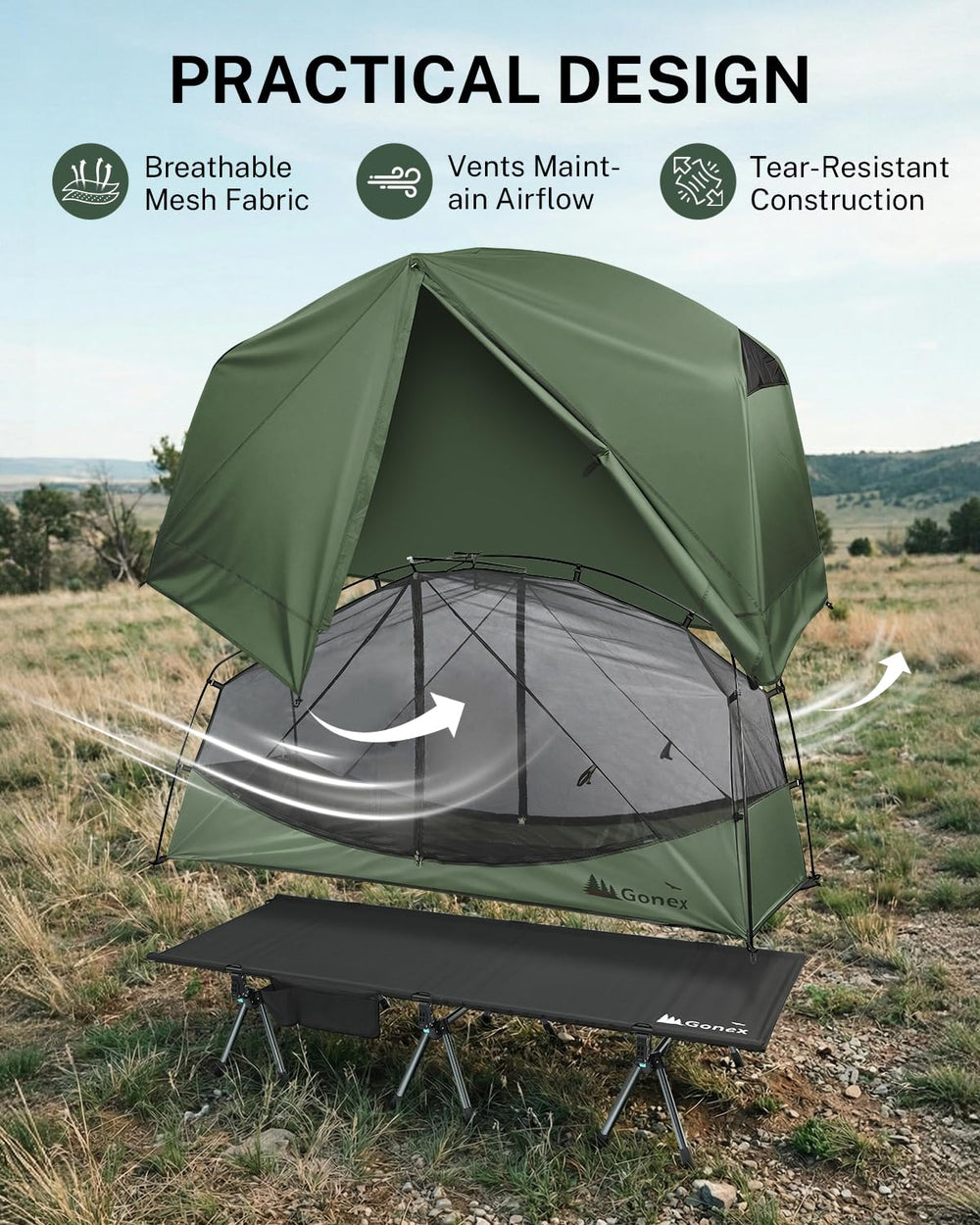 Gonex outer fly seam and fabric, water resistance benefit