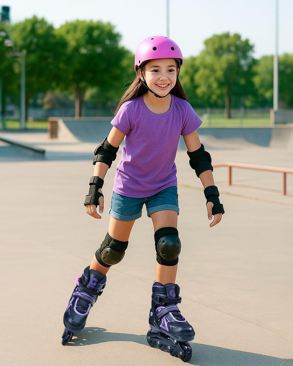 Gonex packaged skates with included tool showing easy maintenance
