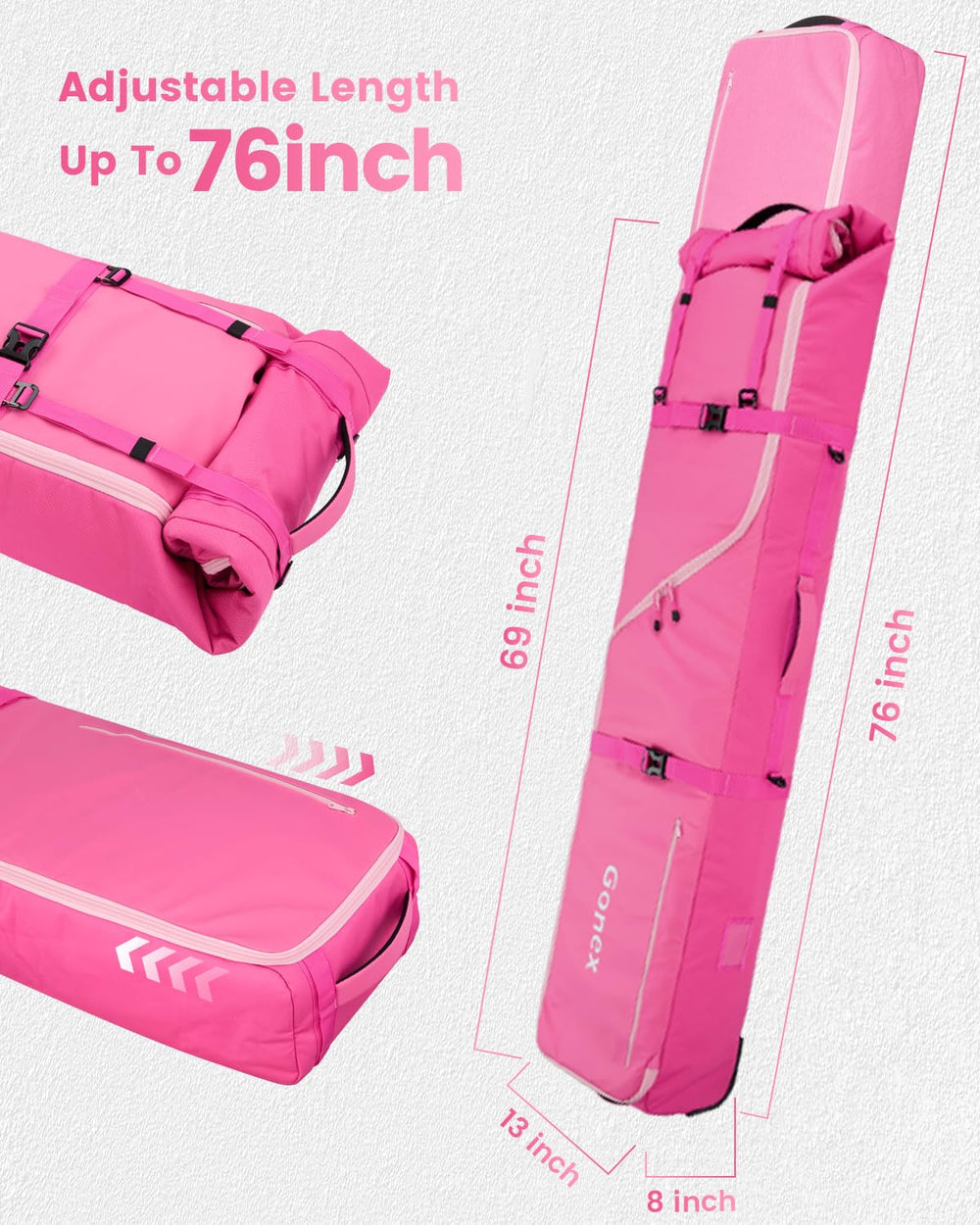 Gonex adjustable extension top mechanism demonstrating customizable length