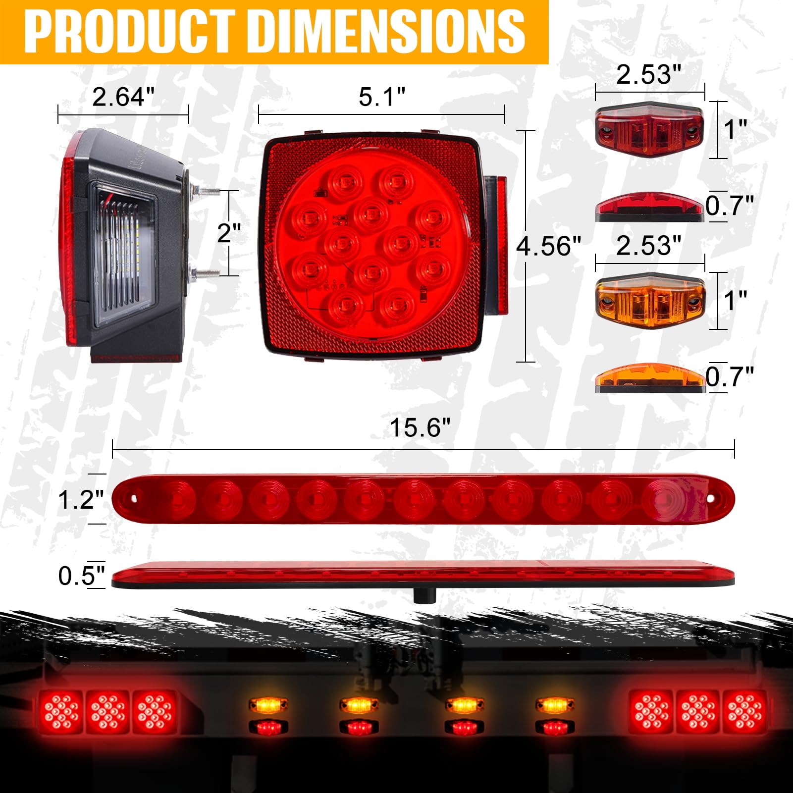 Gonice license plate light and bracket illuminating plate for compliance