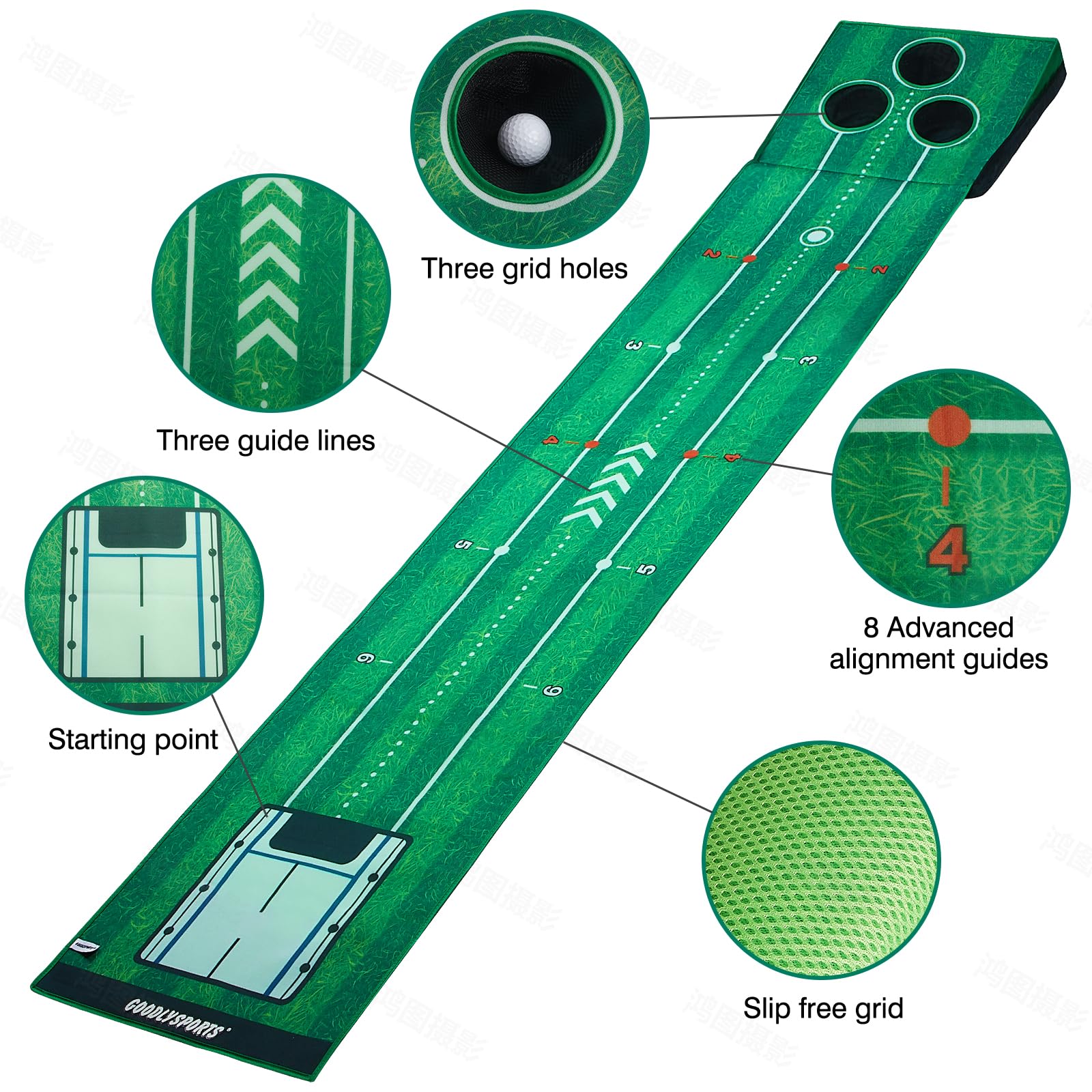 GOODLYSPORTS retractable push rod folded and stored, offering compact travel convenience