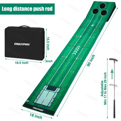 GOODLYSPORTS three real golf balls on mat demonstrating authentic roll feedback benefits