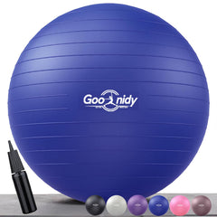 Goonidy front view of ball showing size options and secure build benefit