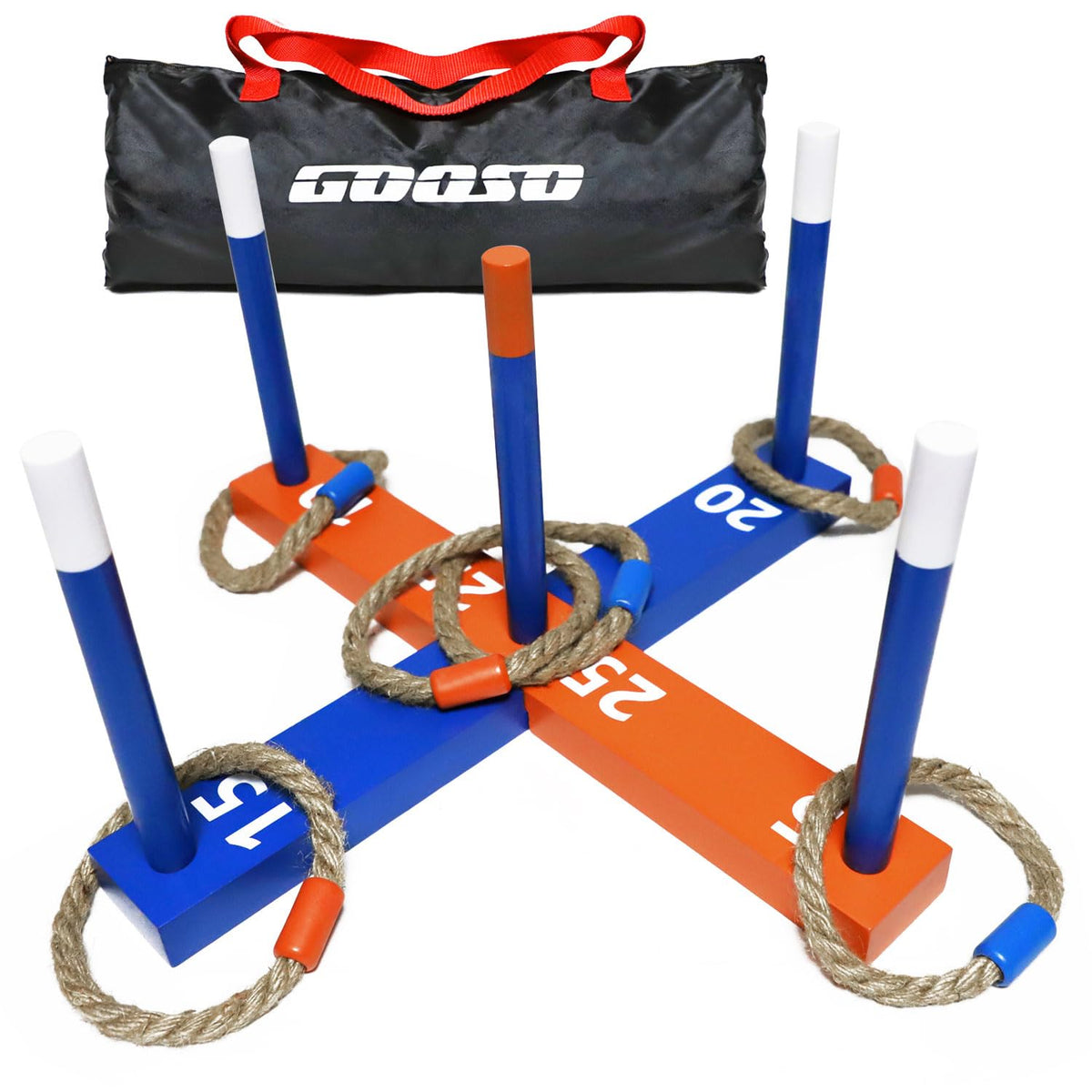GOOSO front view showing complete set and clear contents for easy setup