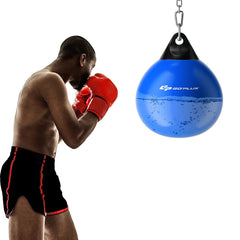 Goplus front view aqua bag showing durable blue exterior and realistic movement benefit