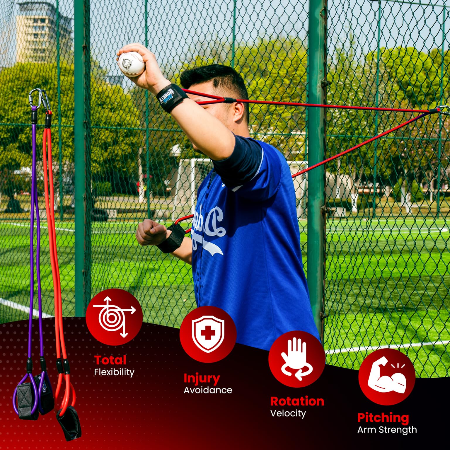 Gorilla Balls travel pouch with scale showing portability benefit