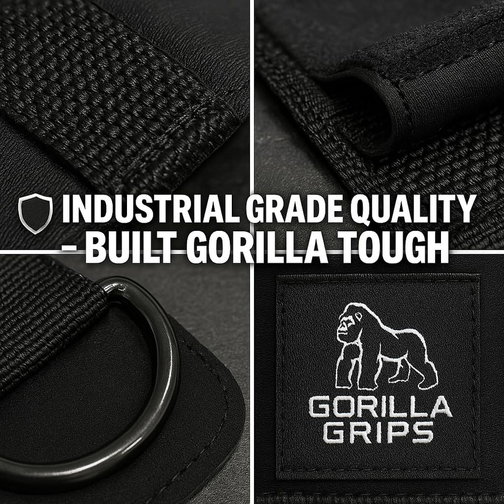 Gorilla Grips used on a barbell during deadlift demonstrating improved grip endurance